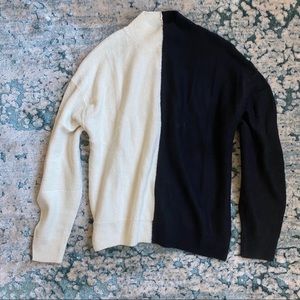 Color Block Mock Turtleneck Sweater (NWT)